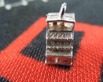 Sterling Cash Register Charm Vintage Cash Register Charm Sterling Silver Charm for Bracelet from Charmhuntress 04715