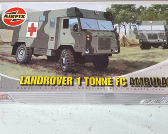 Vintage Airfix Military Landrover 1 Tonne Abulance Model Kit