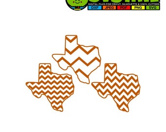 Texas Chevron Pattern Football SVG DXF Vector File Silhouette File for Cricut Texas State Outline Texas State Cricut Design Space
