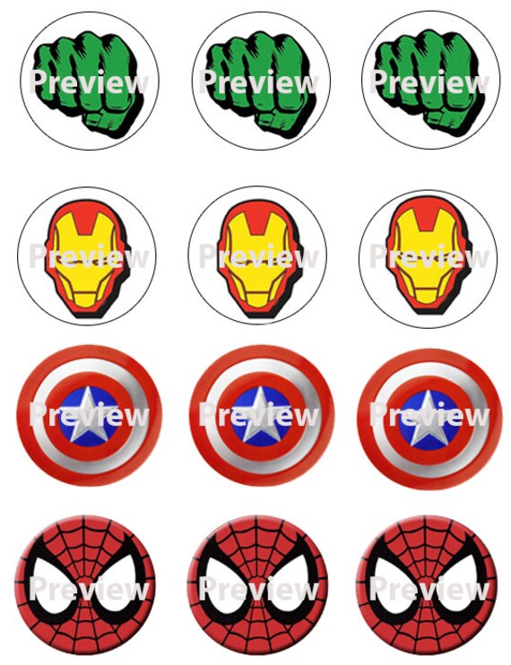 marvel-edible-image-cupcake-toppers