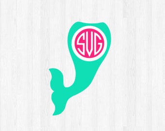 Mermaid Monogram SVG