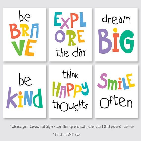 Motivational Quote Prints Kids Download Playroom Quote Poster