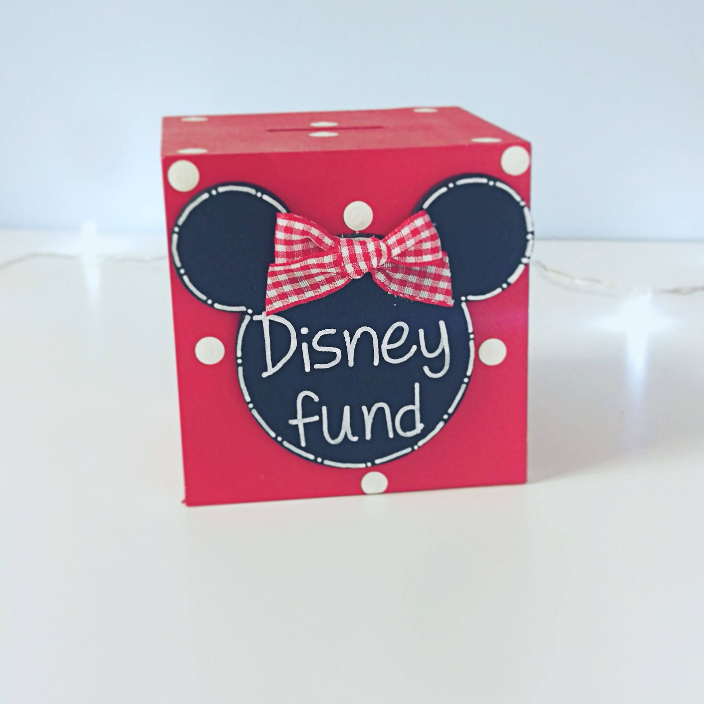 Disney Fund Wooden Money Box Disney Gift Vacation Fund