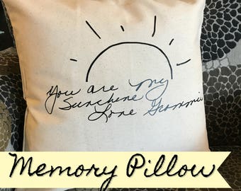 Items similar to Custom Memory Pillow- grand kids , wedding ...