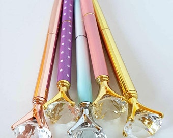Colorful Diamond-topped Ballpoint Pens