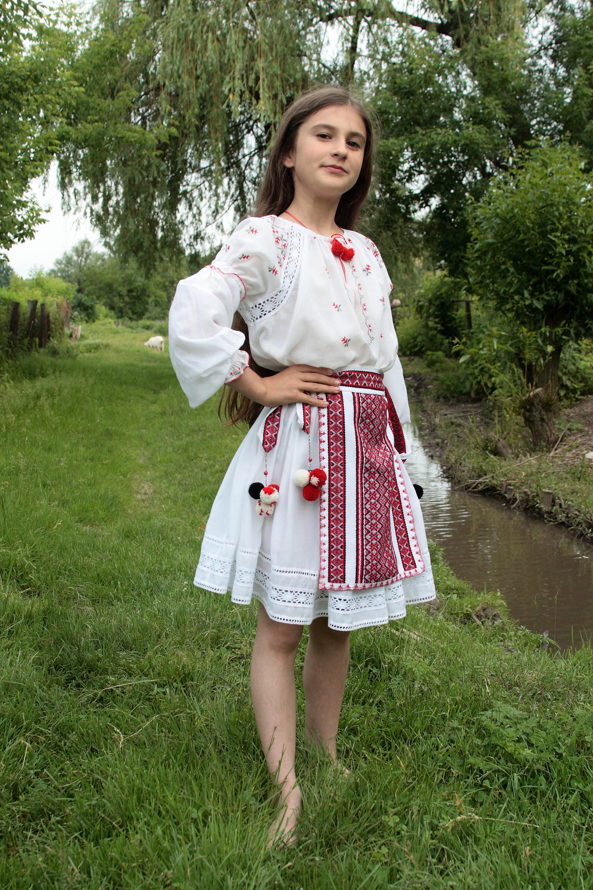 READY to SHIP Embroidered Ukrainian Folk Vyshyvanka Girl