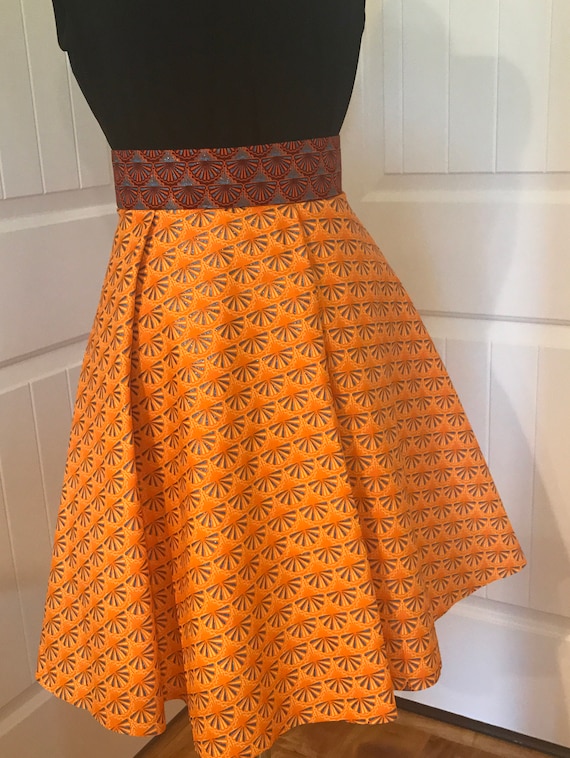 Items Similar To Ankara Flare Skirt African Print Skirt Ankara Midi