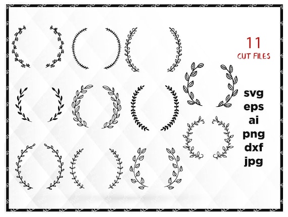 Free Free 292 Silhouette Flower Wreath Svg SVG PNG EPS DXF File