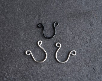 Fake Septum Jewellery Black Septum Silver Septum Grey Septum Black Body Jewellery septum jewellery fake septum jewellery fake septum ring