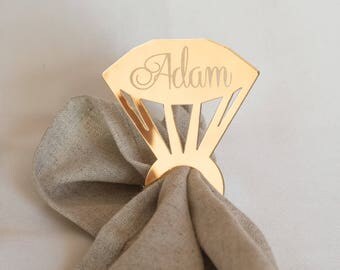 Mirror acrylic name cards for party, Wedding place cards, Acrylic laser cut names, name cards wedding, Individual Name Cards