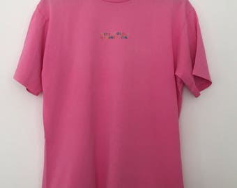 Benetton / vintage t shit / vintage tshirts / pink tshirt / 90s tshirt / 90s clothing / made in Italy / summer tshirts / t shirt women
