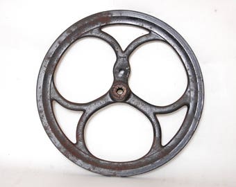 Antique Pulley Flywheel Cast Iron Treadle Sewing Machine Part 11 3/4" Vintage