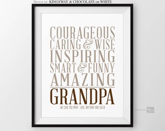 Christmas Gift for Grandpa Gift for Grandfather Gift Personalized Gift Great Grandparents Sign Gift from Grandson Gift from Grandkids Gift