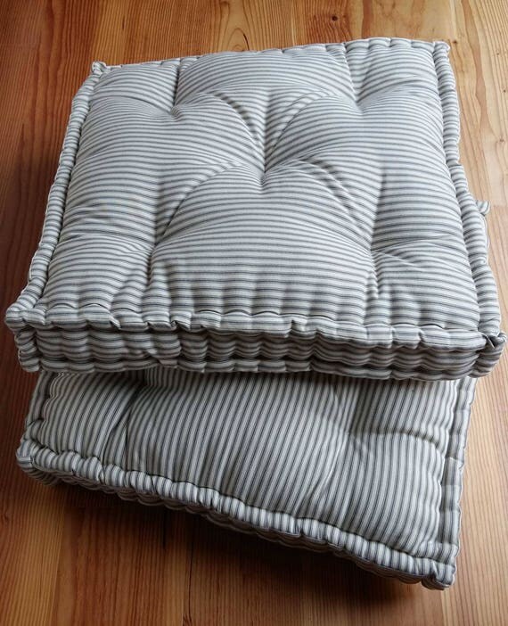 French Mattress Cushion Farmhouse floor cushion Ticking