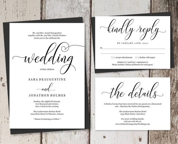 Traditional Wedding Invitation Wording Templates 3