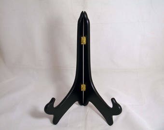 Black Wood Easel 11" High Hols Objects up to 3" Thick