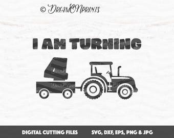 Download Tractor birthday svg | Etsy