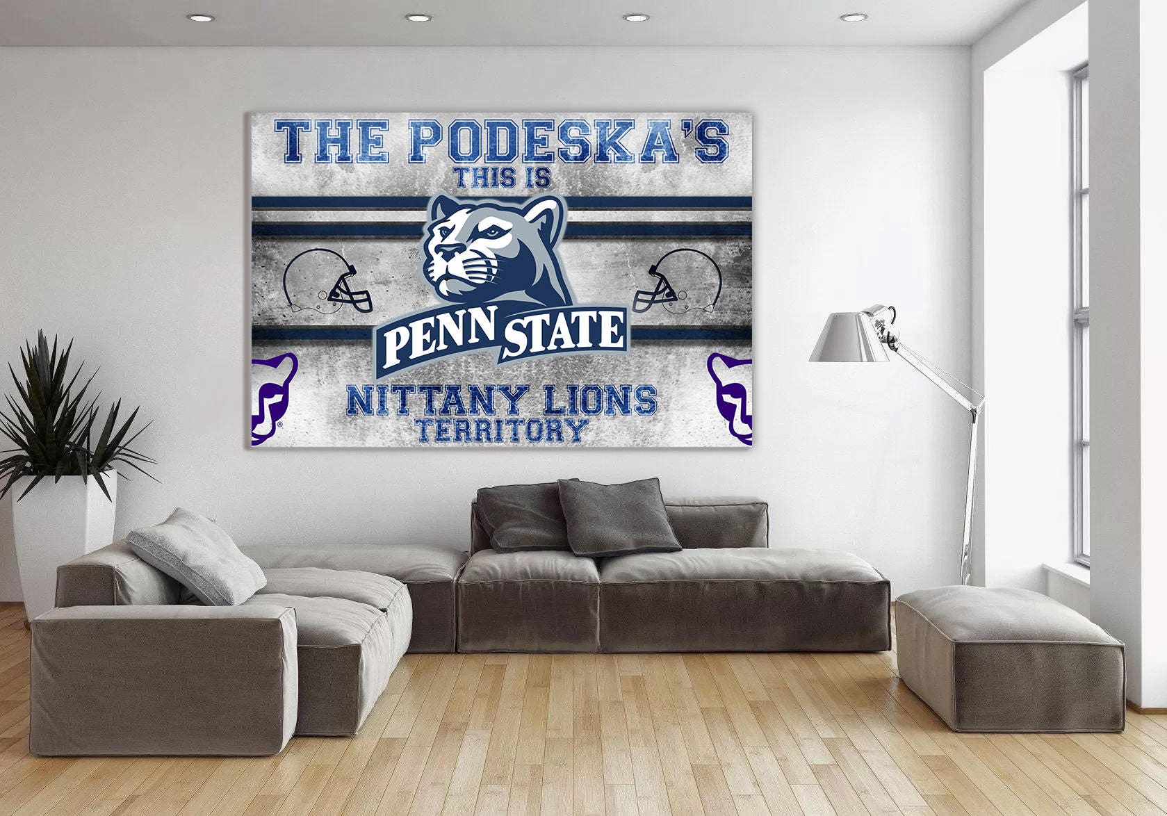 Penn State Nittany Lions Retro Stretched Canvas Wall Art