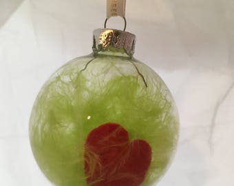 Grinch Heart Ornament