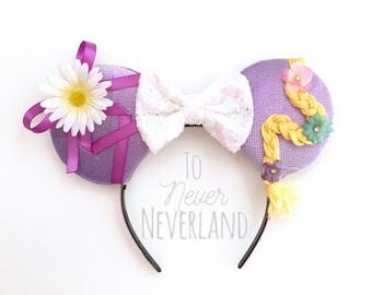 Tangled Disney inspired Ears, Rapunzel Ears, Tangled Mickey Ears, Disney inspired Tangled Ears, Disney Ears, PRE-ORDER