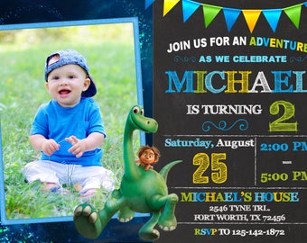 The Good Dinosaur Invitation, The Good Dinosaur Birthday, The Good Dinosaur Party