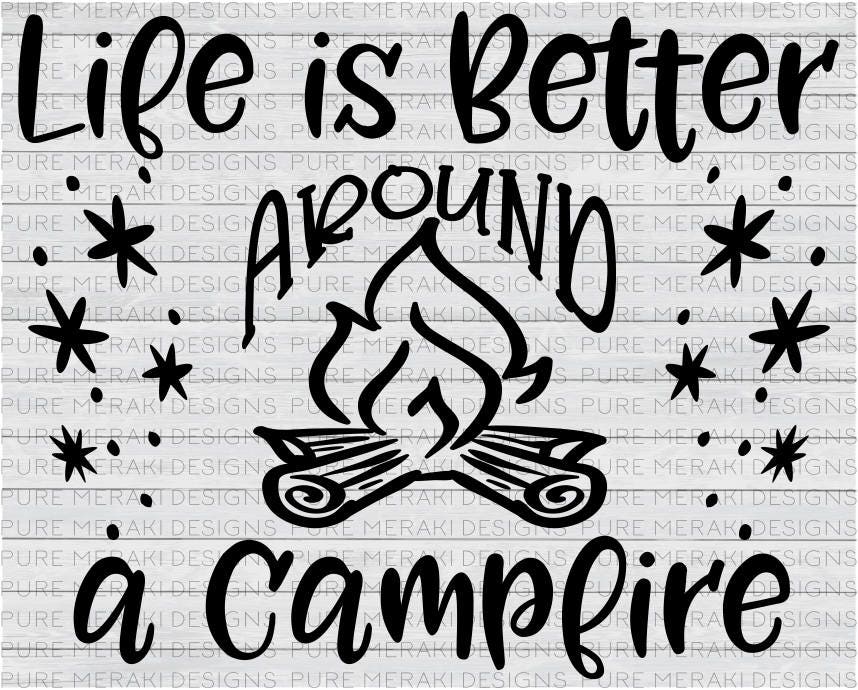 Download Campfire SVG, Camping SVG, Happy Camper Shirt Design ...