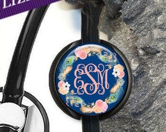Personalized Stethoscope Id Tag,Retractable Badge Holder,Personalized Badge Reels,Nurse Badge Reel,RN Stethoscope RN Badge Reel A223
