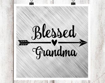 Download Blessed Grandma SVG Vector file. Cricut Explore and more. So