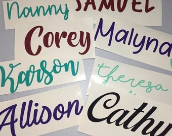 Personalized Name Decal | Any Word Decal | Glitter Font Decals | Customized Decal | Word Vinyl Decal | Window Car Decal | YETI Tumbler Decal