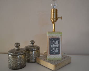 Lamp vintage craftsmanship in wood