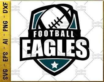 Football Eagles badge emblem svg football svg decal rint Cutting cut Files Cricut Silhouette Cameo instant download Vector SVG EPS dxf PNG