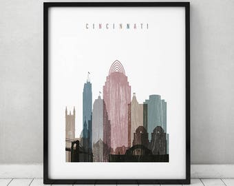 cincinnati art print cincinnati skyline art cincinnati poster distressed art travel decor - Home Decor Cincinnati cincinnati art print cincinnati skyline art cincinnati poster distressed art travel decor - Home Decor Cincinnati