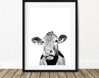 Cow art | Etsy