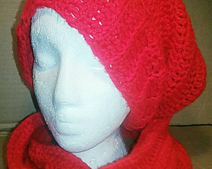 Crochet Hat and Scarf ( Cowl ) Set