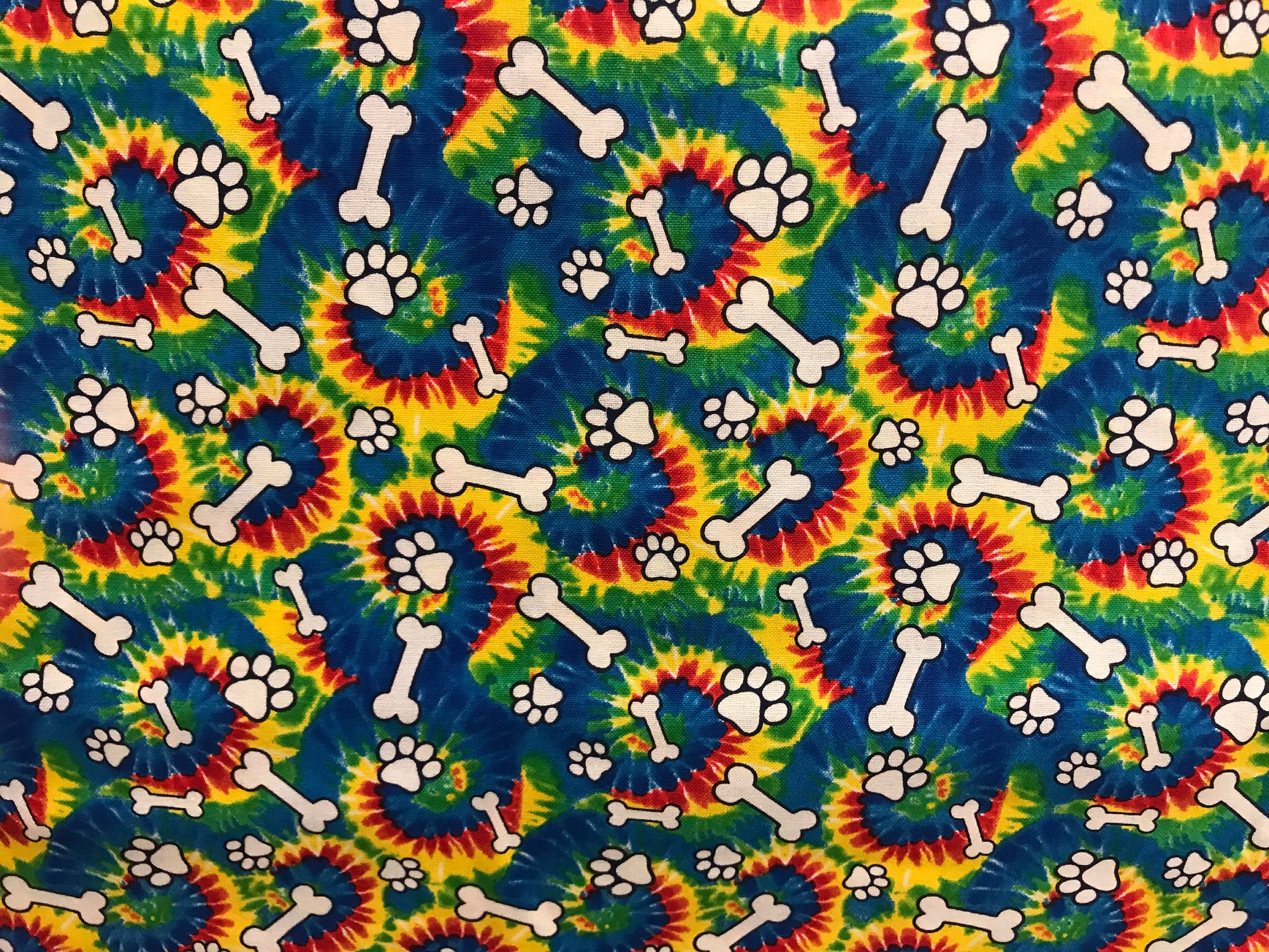 dog print tie dye