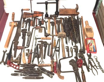 Vintage Wood Carving Tool Lot Rustic Plane Barcolo Buffalo Walden Worcester Irwin Jorgensen Billings Spencer J.H Williams Pexto Plomb