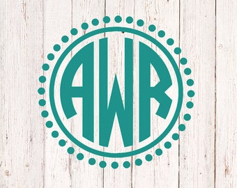 Name Monogram Decal, Custom Monogram Sticker, Monogram Laptop Decal, Monogram Car Decal, Cup Monogram Decal