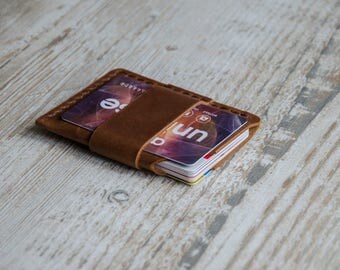 Mens Custom Leather Wallet , Slim Mens Wallets, Gifts for Men, Minimalist Gift Ideas, wallets for men, leather wallets,mens wallet, Handor