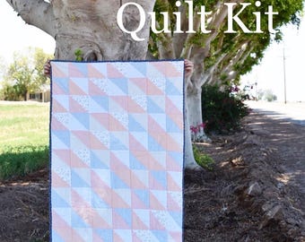 The Emmy Crib Quilt Kit, Crib Quilt Kit, Baby Quilt Kit, Quilt Kit, Pastel fabric, Dear Stella Fabric, Children's Quilt kit,