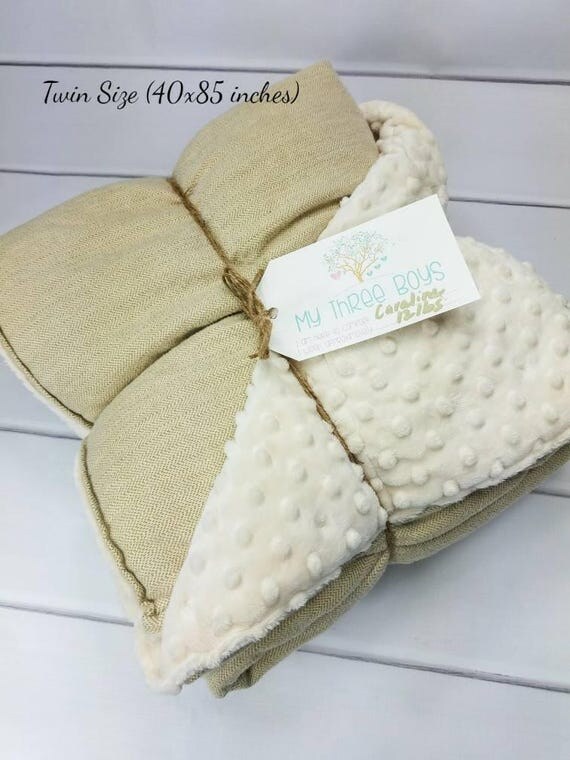 Weighted Blanket for Adults Twin Size Classic Beige