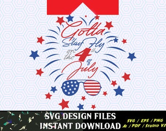 Staying Fly for the 4th of July svg, Memorial Day, 4th of July SVG, 4th of July SVG, Stars and Stripes Sunglasses T-Shirt Design, Decal svg