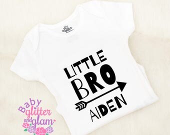 Little Brother Shirt, Baby Brother Personalized, Little Bro Big Bro, Little Brother Outfit, Baby Brother Shirt, Sibling Outfit