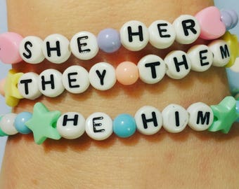 Pronoun bracelets
