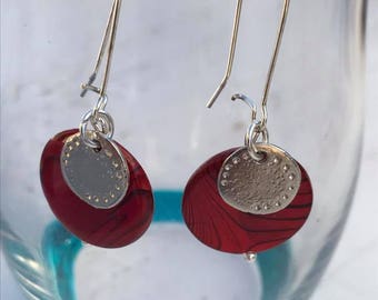 Earrings red Stud EARRINGS