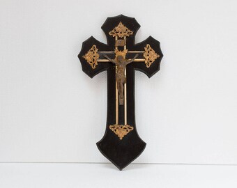 Blackened wood crucifix
