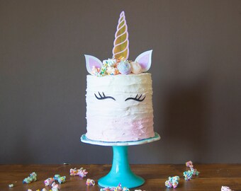 Unicorn cake topper, Unicorn horn and ears cake topper, unicorn party, unicorn decorations, unicorn party decorations