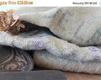 ON SALE Sac ancien en jute, grand sac ancien en toile de jute, années 50,