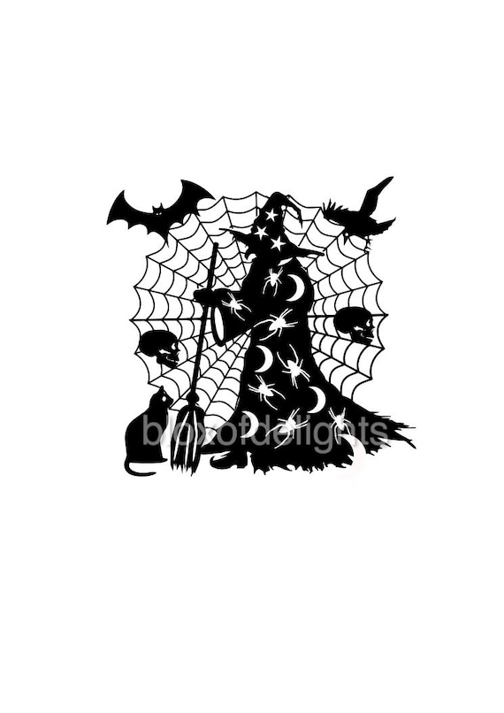 halloween witch svg for instant digital download