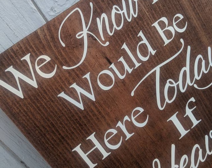 We know you would be here today if heaven wasn't so far away sign * Wedding Sign * Rustic Wedding Decor * Rustic Wedding * So Far Away *