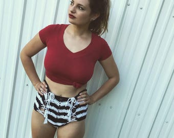 SAILOR - boho bikini - retro swimsuit - high waisted bikini - custom swimwear - bikini bottom - cheeky bikini - handmade - gift ideas - boho
